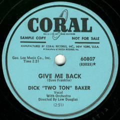 Give Me Back record label